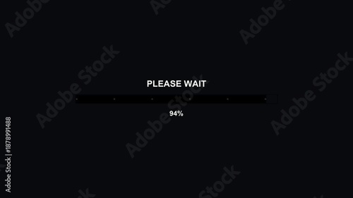 Hexagon grid and hexagon progress bar animation showing loading status to indicate completion of a task