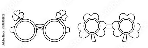 Saint Patrick’s Day Costume Outline Coloring Page Set.
Shamrock Party Glasses St. Patrick’s Day Coloring Pages.
St. Patrick’s Day Costume Accessories Outline Templates.