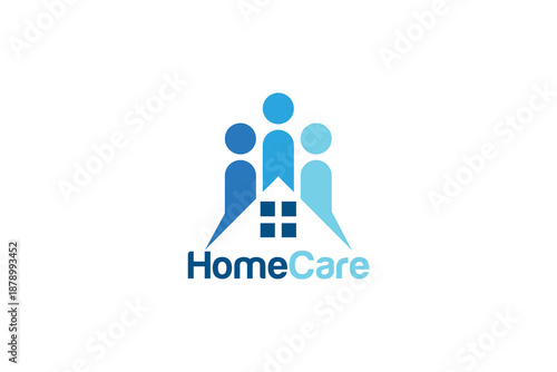 Compassionate Home Care Logo for Family and Community Care Brands, Friendly Home and Trustworthy Home Care Logo
