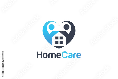 Compassionate Home Care Logo for Family and Community Care Brands, Friendly Home and Trustworthy Home Care Logo