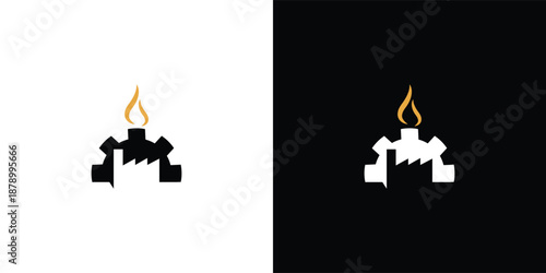 Factory Icon Logo Design for Industrial, Manufacturing, and Engineering Brands