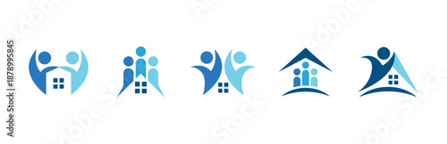Friendly and Trustworthy Home Care Logo Collection for Family and Community Care Brands