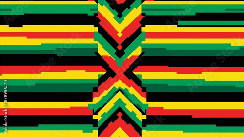 Vibrant colorful striped pattern background with intersecting lines forming shapes