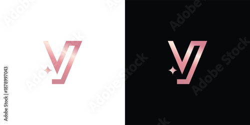 Luxury Letter J V Monogram Logo for Premium Brands, Fashion and Elegant Corporate Identity