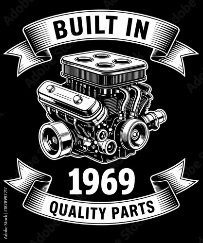 Vintage Built In 1969 Engine, Born in 1969