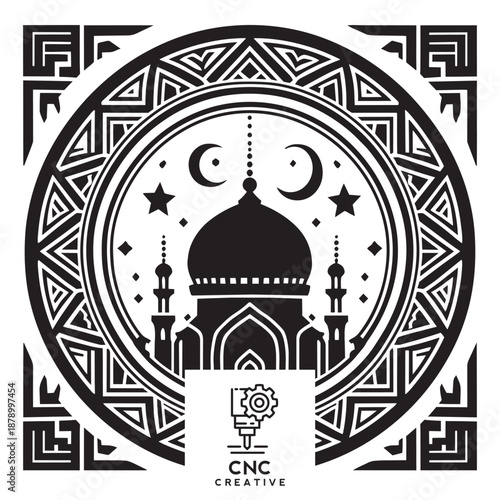 Ramadan Islamic Decorative CNC Wall Panel Design