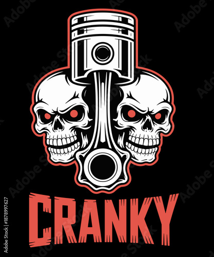 Father Day Skull Cranky Car Engine Crankshaft Cars Lover Dad