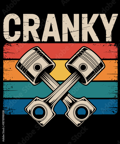 Cranky Car Engine Crankshaft Cars Lover Mechanics Lover