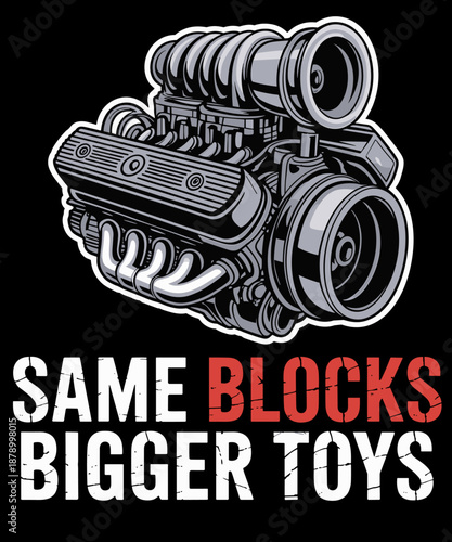 Same Blocks Bigger Toys Engine Car Enthusiast Design