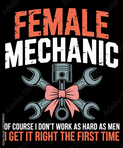 Mechanic Funny Car Auto Garage  Mom