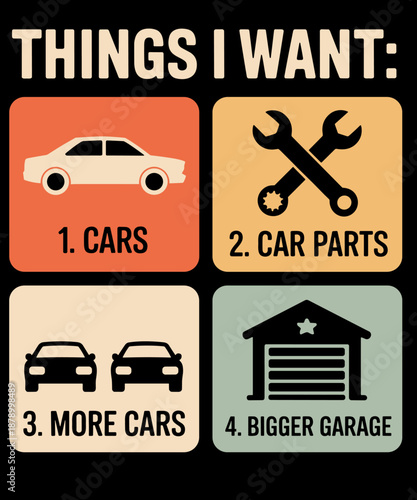 Things I Want Car Parts Enthusiast Auto Mechanic Engine