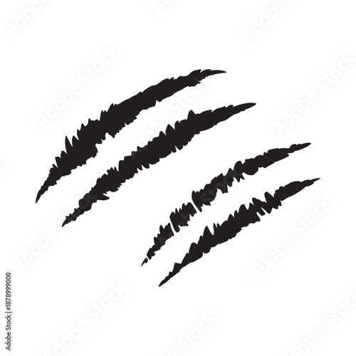 black claw marks on white background high quality