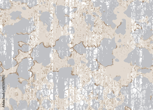 layered geo floral watercolor textured seamless pattern