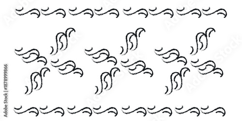 Decorative calligraphy design with floral patterns