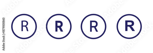 Registered trademark icon vector, Symbol, logo illustrations