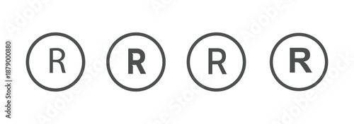 Registered trademark icon vector, Symbol, logo illustrations