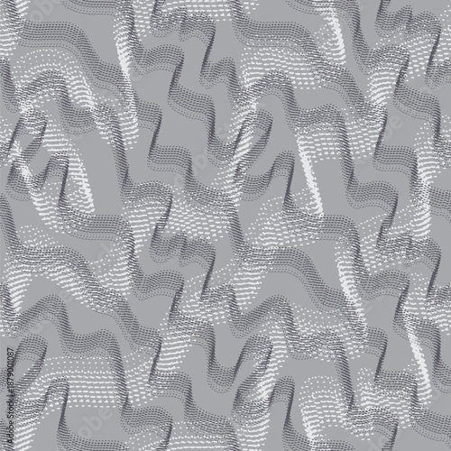 layered geo floral watercolor textured seamless pattern