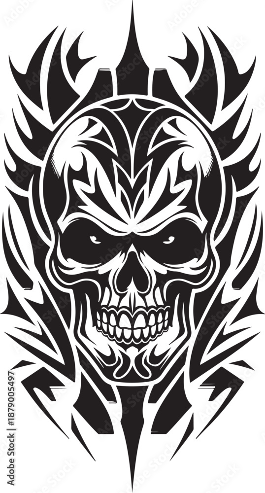 Fototapeta premium A tattoo design factory image with a skeleton head