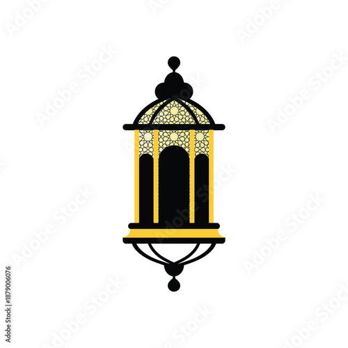Ramadan lanterns decorated with Arabic designs.