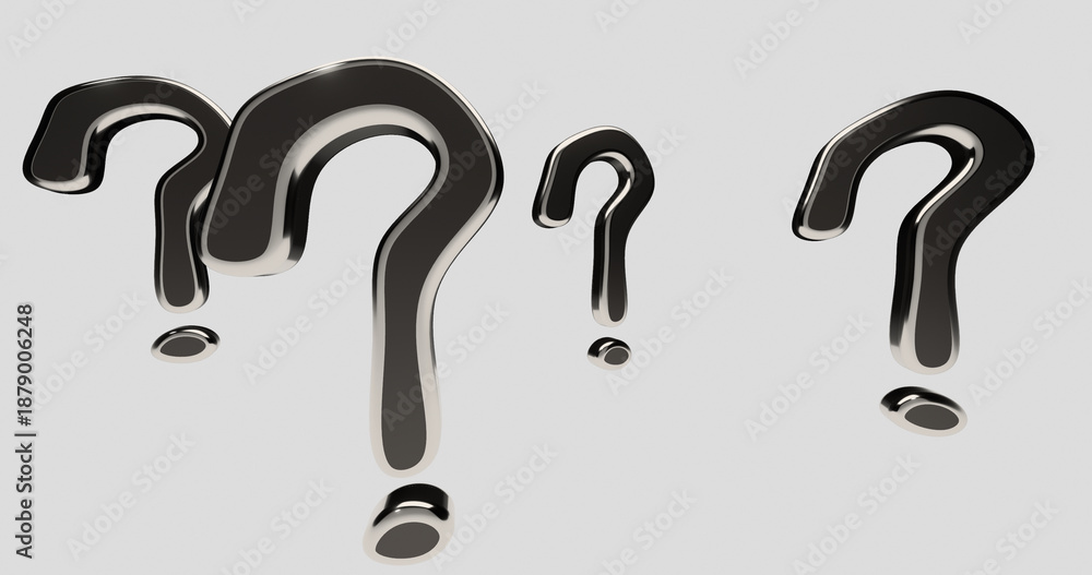 Naklejka premium 3d question marks