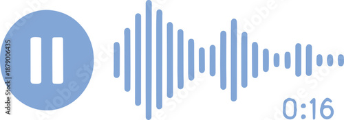 Mobile app voice message player ui element