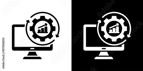 Software Icon Set Vector Collection Isolated In Black And White