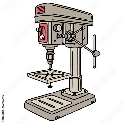 Illustrated drill press