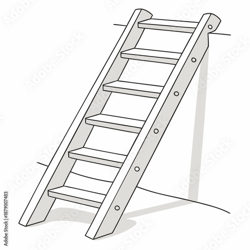 Wooden ladder illustration