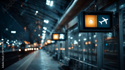 Wallpaper Mural Air passenger rights scene showing informational signage representing protection justice system professionalism airport environment controlled lighting Torontodigital.ca