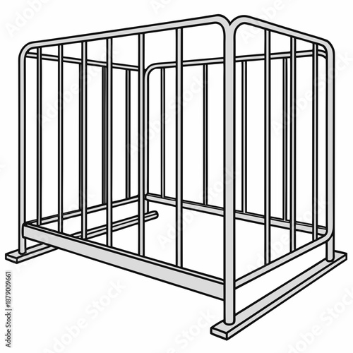 Metal bike storage rack