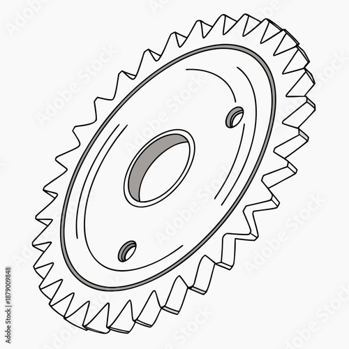 Mechanical gear illustration