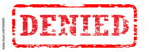 Denied Rubber Stamp Grunge Rejected Vector