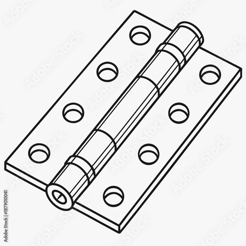 Close-up of a door hinge