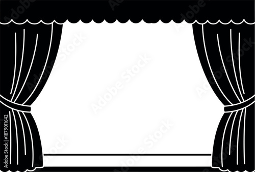 Stage curtains icon