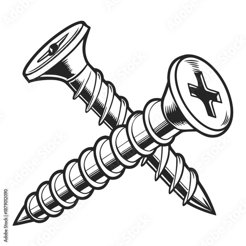 Crossed screws illustration