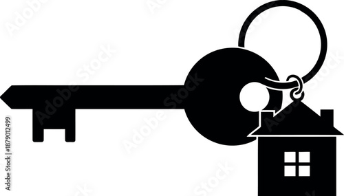 Key with house symbol