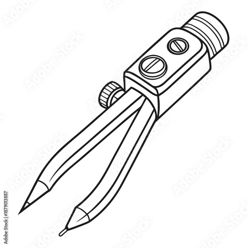 Drawing compass with pens