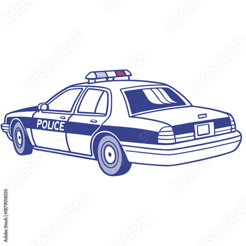 Police car illustration