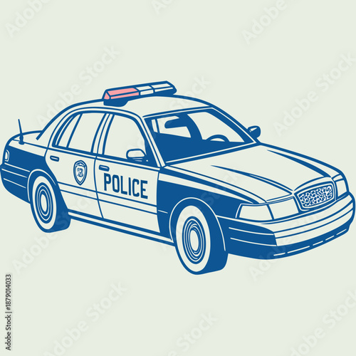 Police car illustration