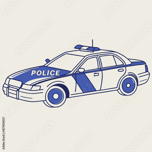 Police car illustration