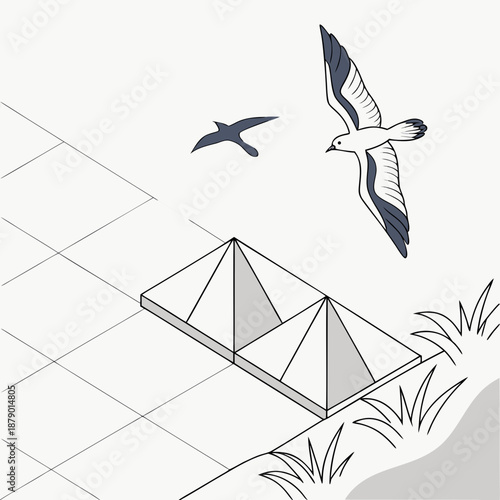 Floating Abstract Sharp Shapes 1