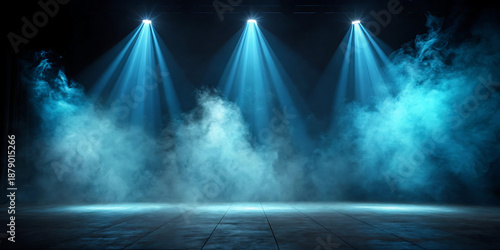 blue smoke background, cinematic haze and glowing light beams in dark, stage, fog, mist, glow, beam, light, spotlight, spot, beam, ray, backlight, studio, scene, background, overlay, isolated, effect.