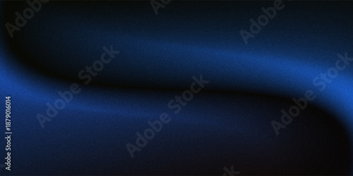 Dark Blue Gradient Abstract Background. Blurred Gradient with grain noise texture effect, elegant and futuristic good for wallpaper, copy space