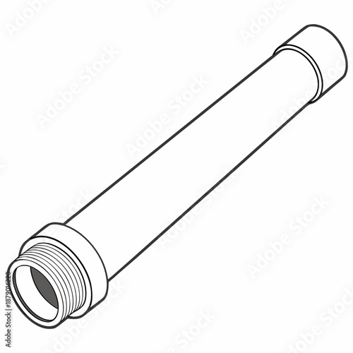 Metal pipe with threaded end