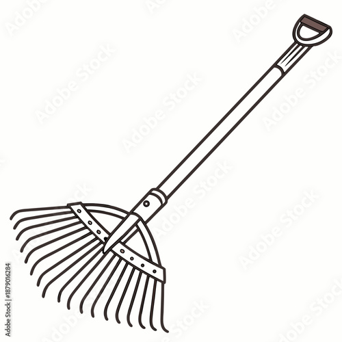 Garden rake illustration