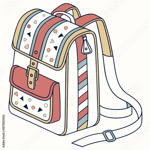 Colorful patterned backpack