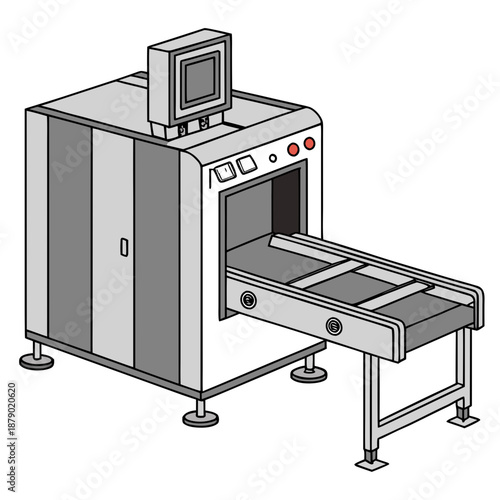 Airport security scanner machine