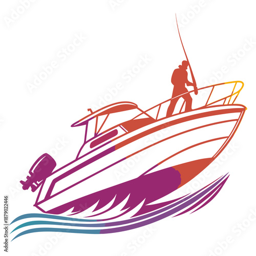 Fishing boat illustration