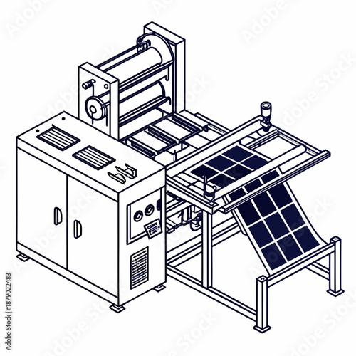 Industrial solar panel production machine