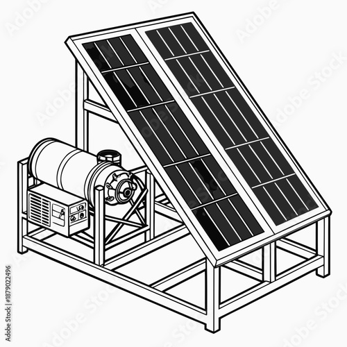 Solar powered machine